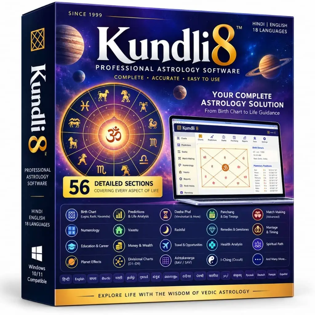 Kundli 8 — Professional Astrology Software product box